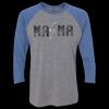 Unisex Triblend Three-Quarter Raglan T-Shirt Thumbnail