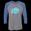 Unisex Triblend Three-Quarter Raglan T-Shirt Thumbnail