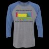 Unisex Triblend Three-Quarter Raglan T-Shirt Thumbnail
