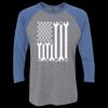 Unisex Triblend Three-Quarter Raglan T-Shirt Thumbnail
