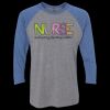 Unisex Triblend Three-Quarter Raglan T-Shirt Thumbnail