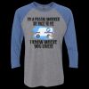 Unisex Triblend Three-Quarter Raglan T-Shirt Thumbnail