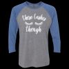 Unisex Triblend Three-Quarter Raglan T-Shirt Thumbnail