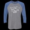Unisex Triblend Three-Quarter Raglan T-Shirt Thumbnail