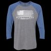 Unisex Triblend Three-Quarter Raglan T-Shirt Thumbnail