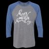 Unisex Triblend Three-Quarter Raglan T-Shirt Thumbnail