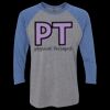 Unisex Triblend Three-Quarter Raglan T-Shirt Thumbnail
