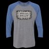 Unisex Triblend Three-Quarter Raglan T-Shirt Thumbnail