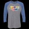 Unisex Triblend Three-Quarter Raglan T-Shirt Thumbnail