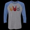 Unisex Triblend Three-Quarter Raglan T-Shirt Thumbnail