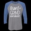 Unisex Triblend Three-Quarter Raglan T-Shirt Thumbnail