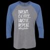 Unisex Triblend Three-Quarter Raglan T-Shirt Thumbnail