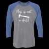 Unisex Triblend Three-Quarter Raglan T-Shirt Thumbnail