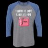 Unisex Triblend Three-Quarter Raglan T-Shirt Thumbnail