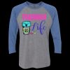 Unisex Triblend Three-Quarter Raglan T-Shirt Thumbnail