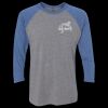 Unisex Triblend Three-Quarter Raglan T-Shirt Thumbnail