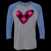 Unisex Triblend Three-Quarter Raglan T-Shirt Thumbnail
