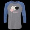 Unisex Triblend Three-Quarter Raglan T-Shirt Thumbnail