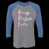 Unisex Triblend Three-Quarter Raglan T-Shirt Thumbnail