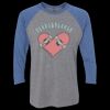 Unisex Triblend Three-Quarter Raglan T-Shirt Thumbnail