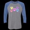 Unisex Triblend Three-Quarter Raglan T-Shirt Thumbnail