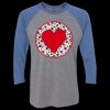 Unisex Triblend Three-Quarter Raglan T-Shirt Thumbnail