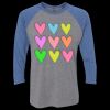 Unisex Triblend Three-Quarter Raglan T-Shirt Thumbnail