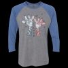 Unisex Triblend Three-Quarter Raglan T-Shirt Thumbnail