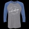 Unisex Triblend Three-Quarter Raglan T-Shirt Thumbnail