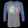 Unisex Triblend Three-Quarter Raglan T-Shirt Thumbnail