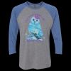 Unisex Triblend Three-Quarter Raglan T-Shirt Thumbnail