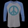 Unisex Triblend Three-Quarter Raglan T-Shirt Thumbnail