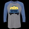 Unisex Triblend Three-Quarter Raglan T-Shirt Thumbnail