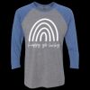 Unisex Triblend Three-Quarter Raglan T-Shirt Thumbnail