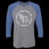 Unisex Triblend Three-Quarter Raglan T-Shirt Thumbnail