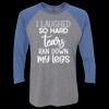 Unisex Triblend Three-Quarter Raglan T-Shirt Thumbnail