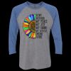 Unisex Triblend Three-Quarter Raglan T-Shirt Thumbnail