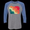 Unisex Triblend Three-Quarter Raglan T-Shirt Thumbnail