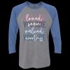 Unisex Triblend Three-Quarter Raglan T-Shirt Thumbnail