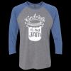 Unisex Triblend Three-Quarter Raglan T-Shirt Thumbnail