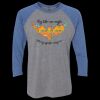 Unisex Triblend Three-Quarter Raglan T-Shirt Thumbnail