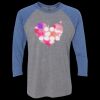 Unisex Triblend Three-Quarter Raglan T-Shirt Thumbnail
