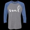 Unisex Triblend Three-Quarter Raglan T-Shirt Thumbnail