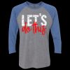 Unisex Triblend Three-Quarter Raglan T-Shirt Thumbnail