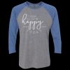 Unisex Triblend Three-Quarter Raglan T-Shirt Thumbnail
