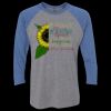 Unisex Triblend Three-Quarter Raglan T-Shirt Thumbnail