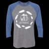 Unisex Triblend Three-Quarter Raglan T-Shirt Thumbnail