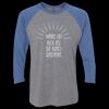 Unisex Triblend Three-Quarter Raglan T-Shirt Thumbnail