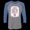 Unisex Triblend Three-Quarter Raglan T-Shirt Thumbnail