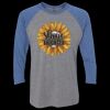 Unisex Triblend Three-Quarter Raglan T-Shirt Thumbnail